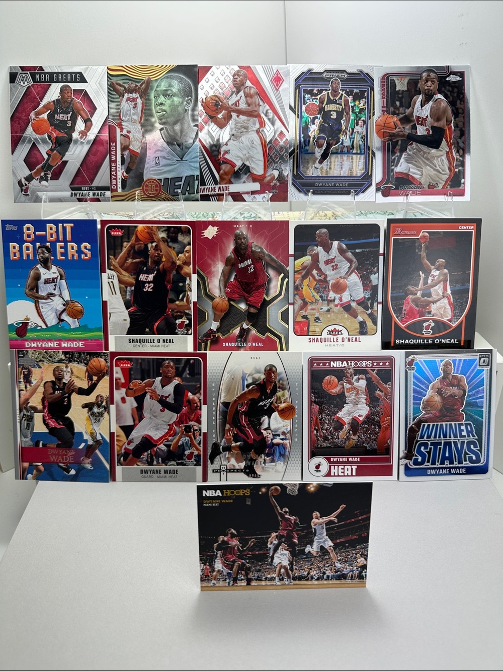 Dwyane Wade w/ Shaq Heat lot of 16